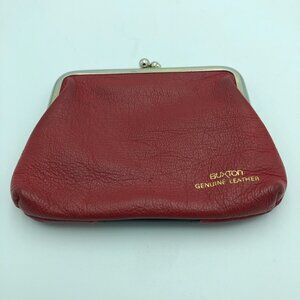 Buxton Red Leather Coin Purse Wallet 3/$18